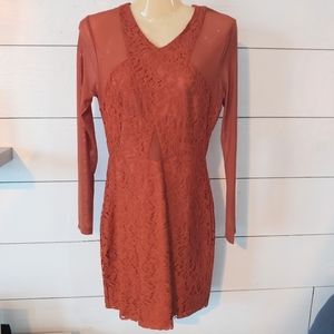 New! With tags! Beautiful rust color dress M